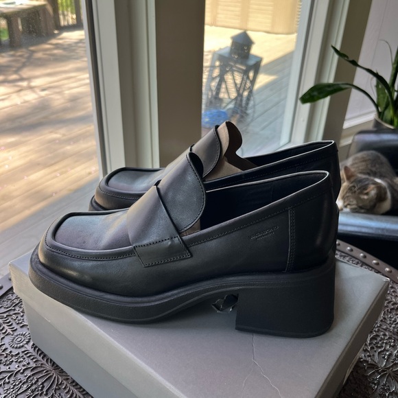 NEW VAGABOND DORAH BLACK LOAFERS 40 10 - Picture 6 of 14